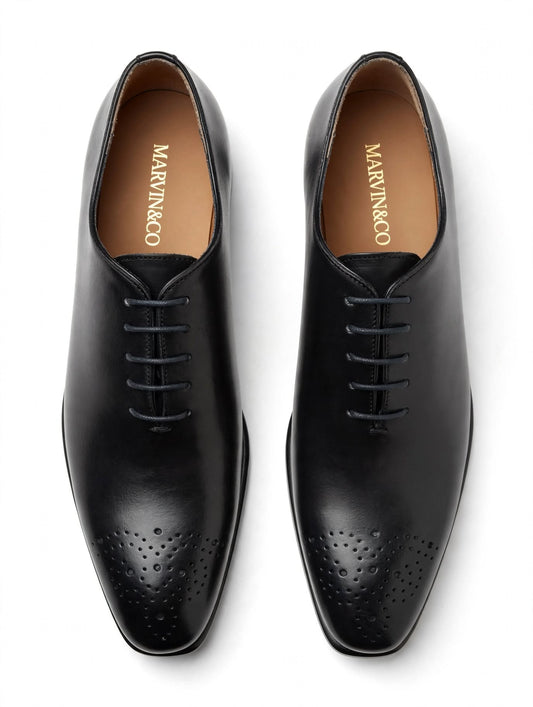 Marvin&Co Luxe Scarpe Stringate Uomo in Pelle Nera Lucida