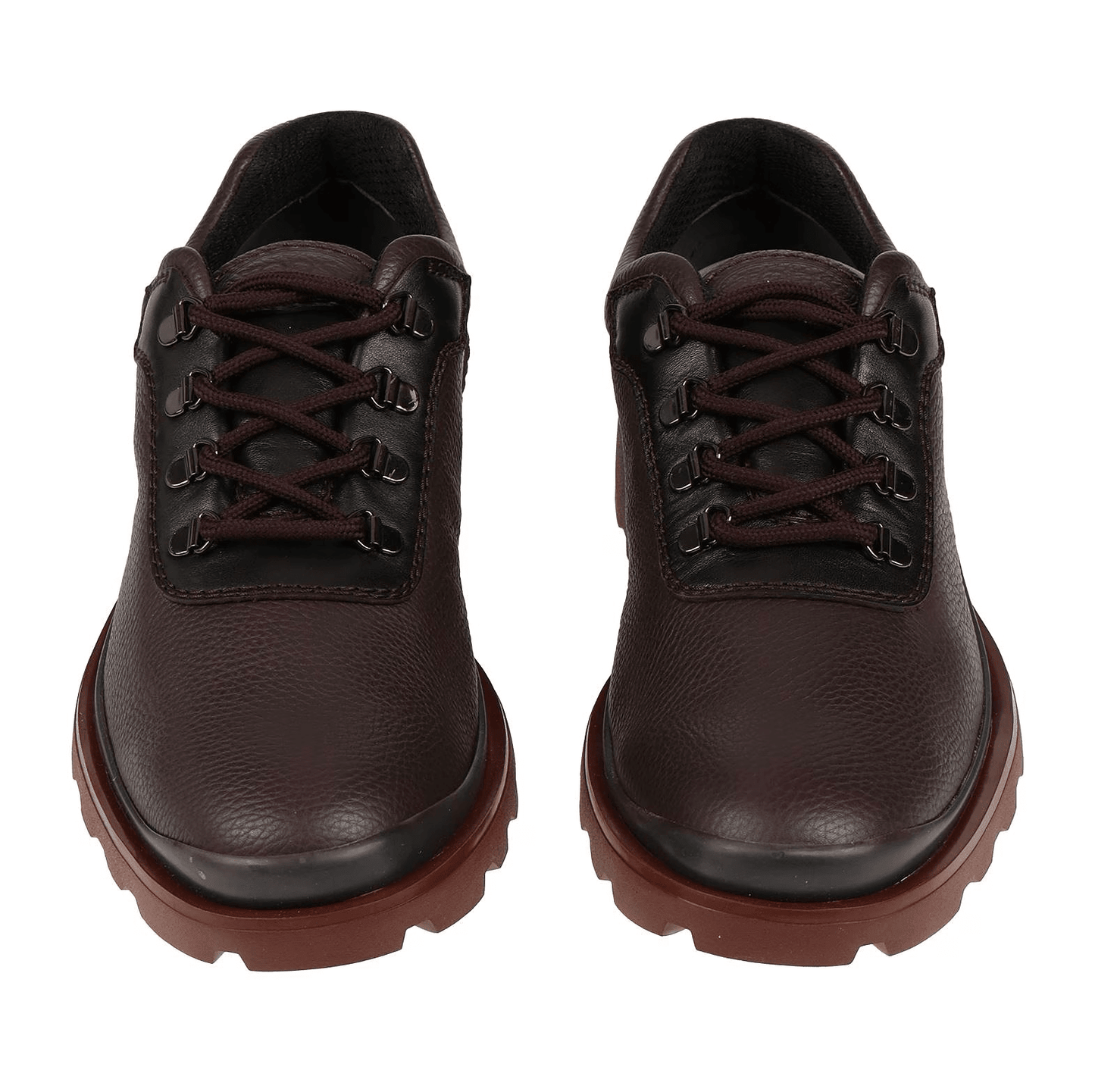 TOD'S Stringate in Pelle Martellata 160Y1X00X100 in pelle marrone con suola nera e dettagli bicolore.