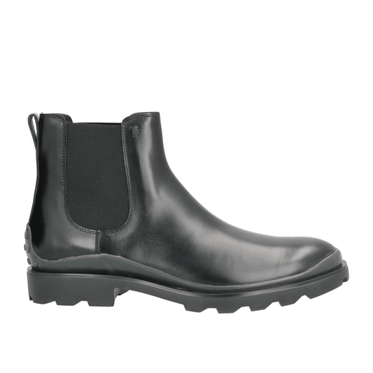 Tod's Stivaletti Chelsea Marrone 160Y4X00X100, stivaletti in pelle lucida con suola robusta e dettagli eleganti.