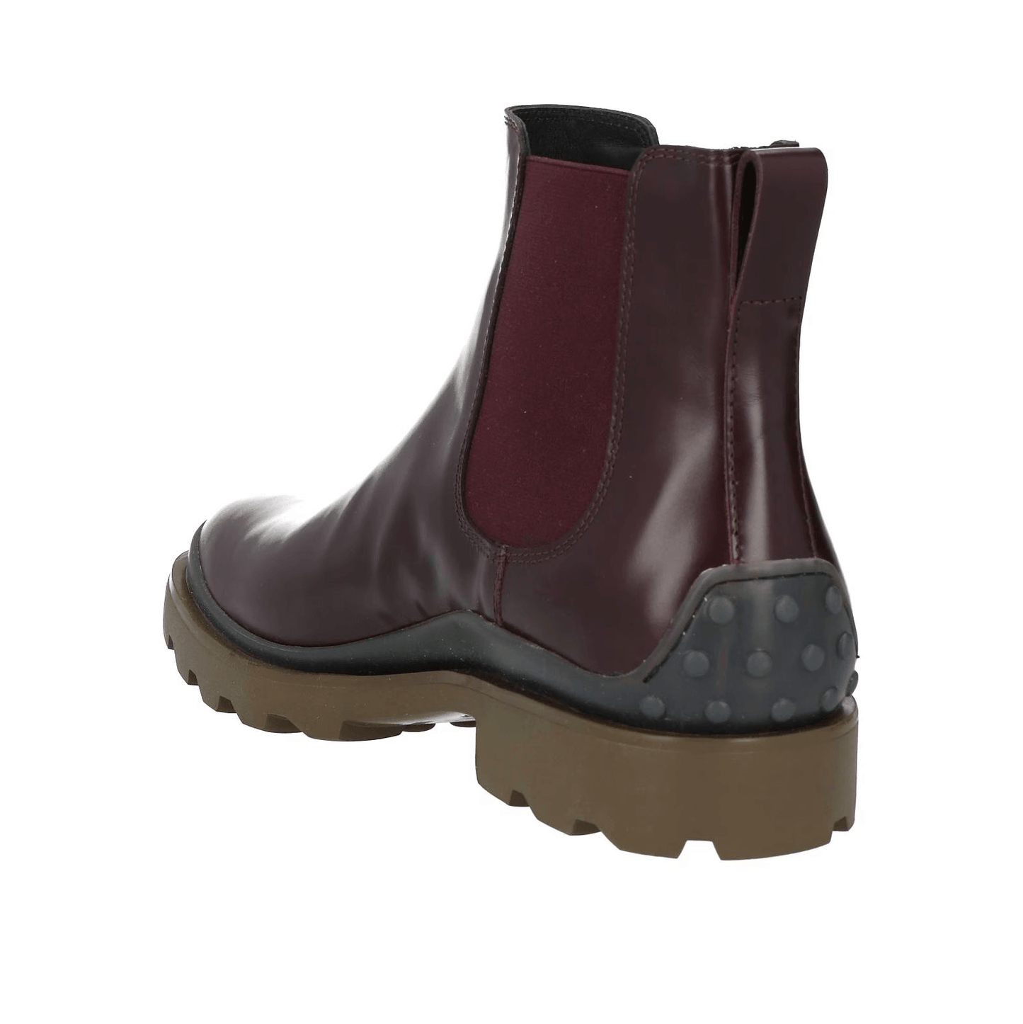 Tod's Stivaletti Chelsea Marrone 160Y4X00X100, stivaletti in pelle lucida con suola robusta e dettagli eleganti.
