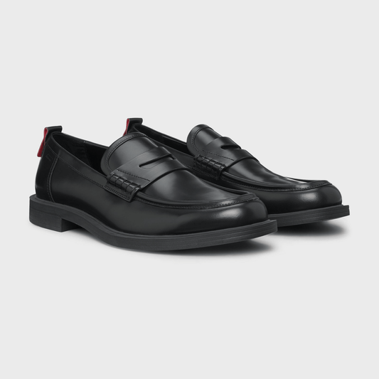 BOSS Mocassini Uomo Pelle Leggeri Made in Italy, mocassini neri eleganti con suola leggera per comfort e stile.