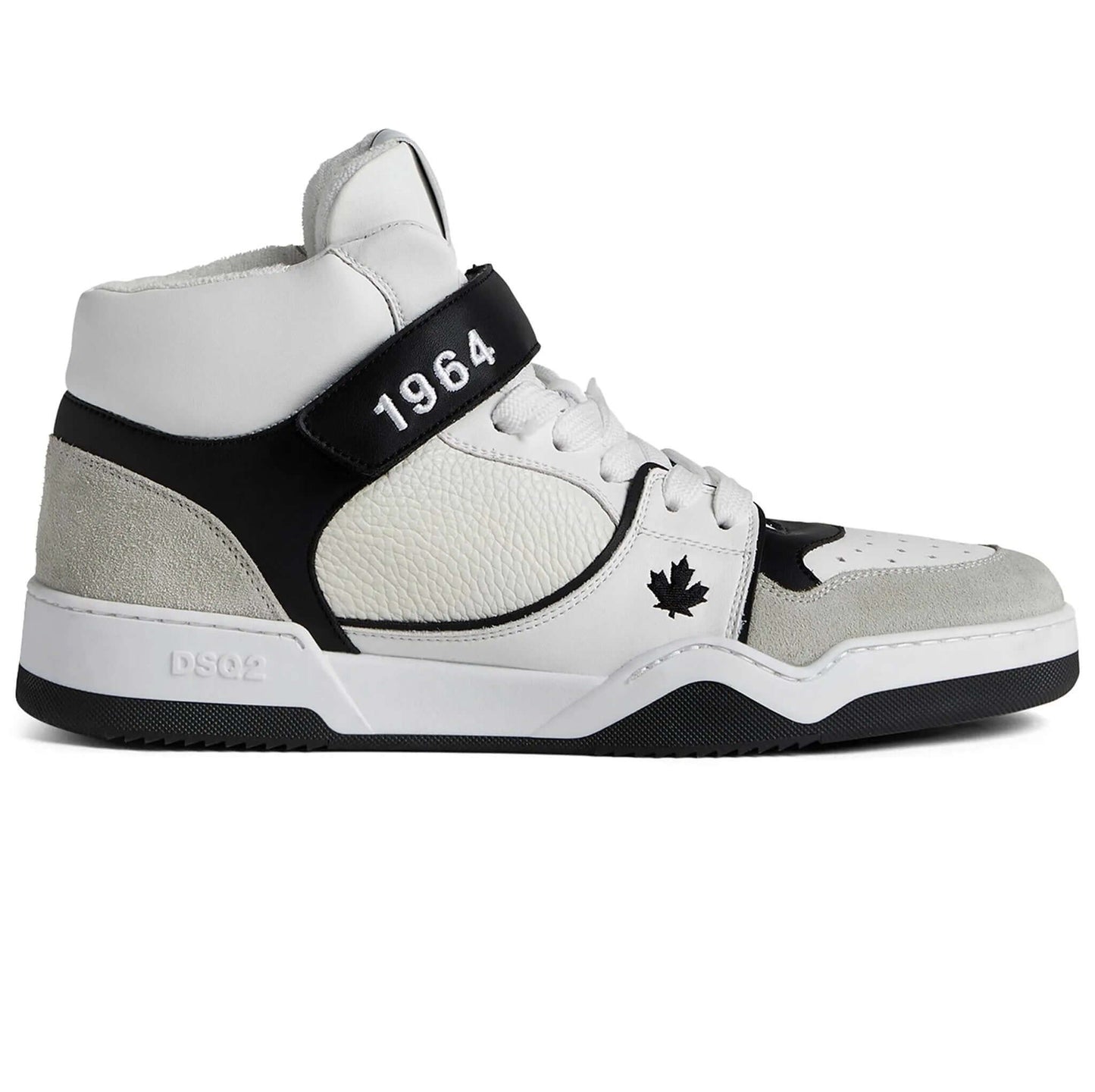 DSQUARED2 Spiker high top sneakers in gray and black with iconic design details and Canada logo.