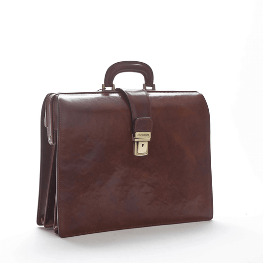 Borsa medico in cuoio Nero 250D9D02F100, cartella artigianale in vero cuoio toscano per medici.