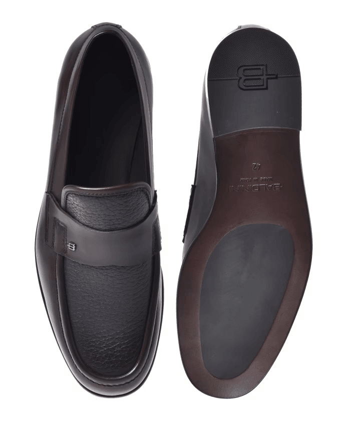Mocassini uomo pelle Baldinini in autentica pelle maronne, eleganti e confortevoli, Made in Italy.