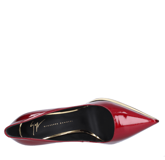 Decolleté in vernice (Rosso) 300GN00V200, elegante scarpa a punta con finitura lucida.