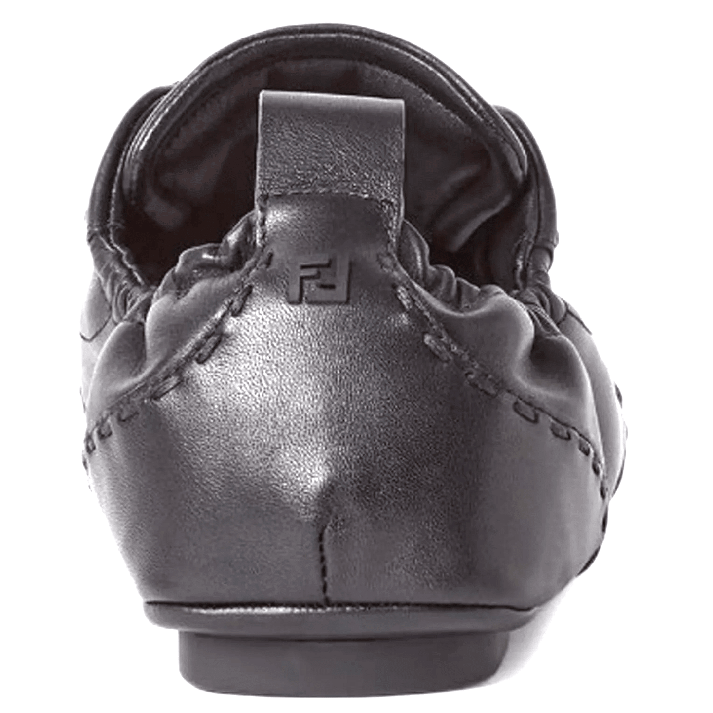 Fendi Sneaker Bassa in Pelle Nera – Fendi Fit, elegante sneaker bassa in pelle di vitello nera con macro impunture.