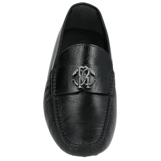 Roberto Cavalli Mocassini in Pelle Nera – eleganti car shoes in pelle nera con suola a gommini.