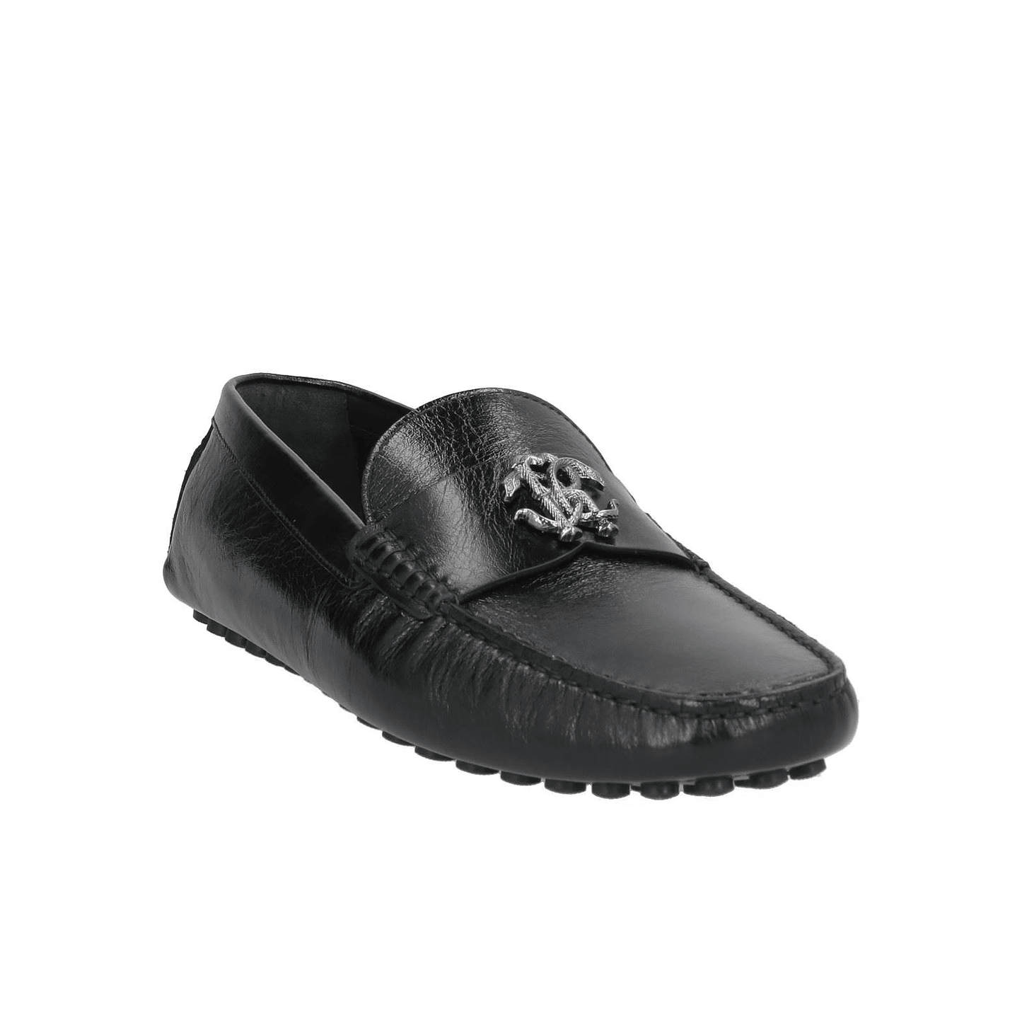 Roberto Cavalli Mocassini in Pelle Nera – eleganti car shoes in pelle nera con suola a gommini.