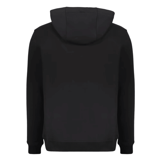 Felpa in cotone Versace 400LST1FELPE100 con logo dorato su sfondo nero.