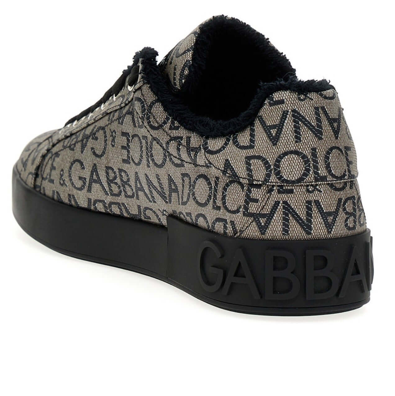 Sneakers di lusso Dolce & Gabbana multicolore con logo, in cotone, poliuretano e poliestere.