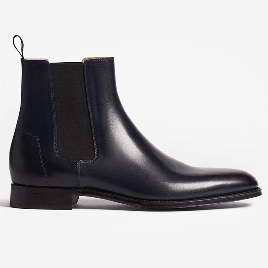 Stivaletti Chelsea Santoni in pelle nera 980D4N00H100, eleganza artigianale e resistenza superiore.