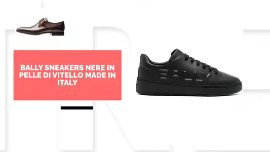 BALLY Sneakers Nere in Pelle di Vitello Made in Italy by@Outfy