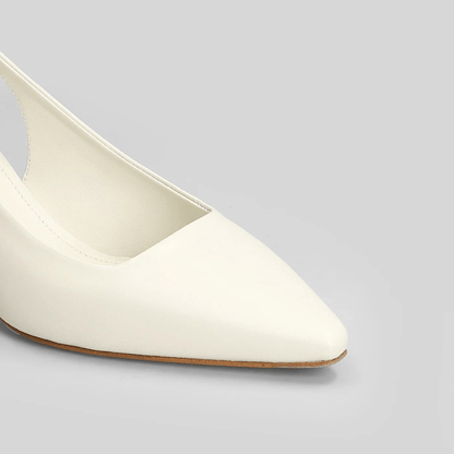 Décolleté in Pelle a Punta Collection CMI — Tacco 6 cm, eleganti scarpe da donna, punta affusolata e cinturino sul tallone.