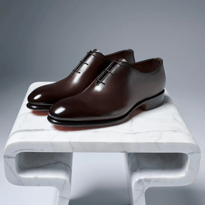 Stringate Oxford in Pelle Anticata Artigianali 1150S1N00T100 - Scarpe di lusso in pelle lucida