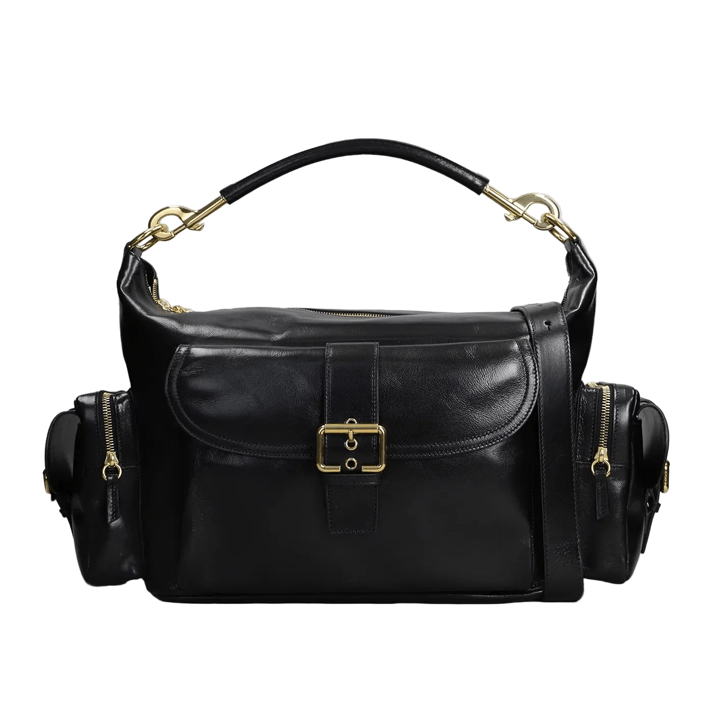Chloé Borsa Strutturata in Pelle con Fibbia Oro e Hardware Logato
