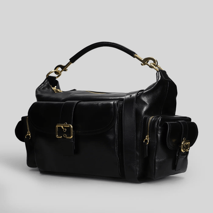 Chloé Borsa Strutturata in Pelle con Fibbia Oro e Hardware Logato