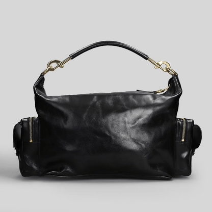 Chloé Borsa Strutturata in Pelle con Fibbia Oro e Hardware Logato