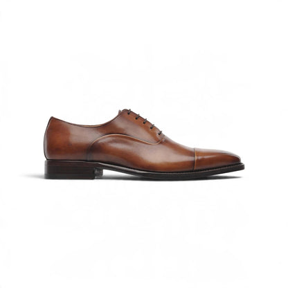 MARVIN&CO Scarpe Stringate Uomo in Vera Pelle Marrone