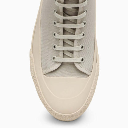 sneaker alta Studio Nicholson in canvas tortora con tomaia in tela e chiusura con stringhe