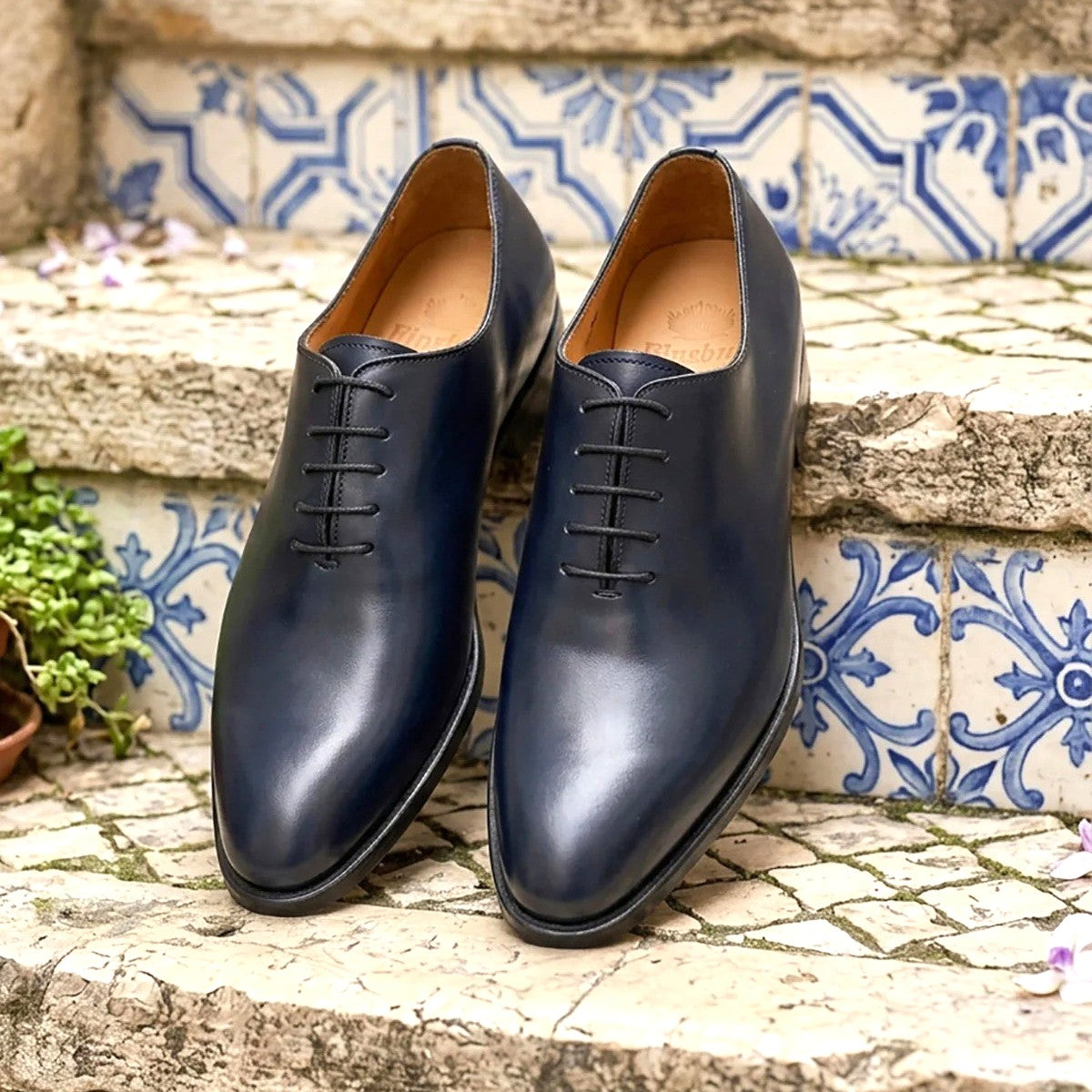 Stringate in Pelle Liscia con Suola in Pelle — Collection CMI