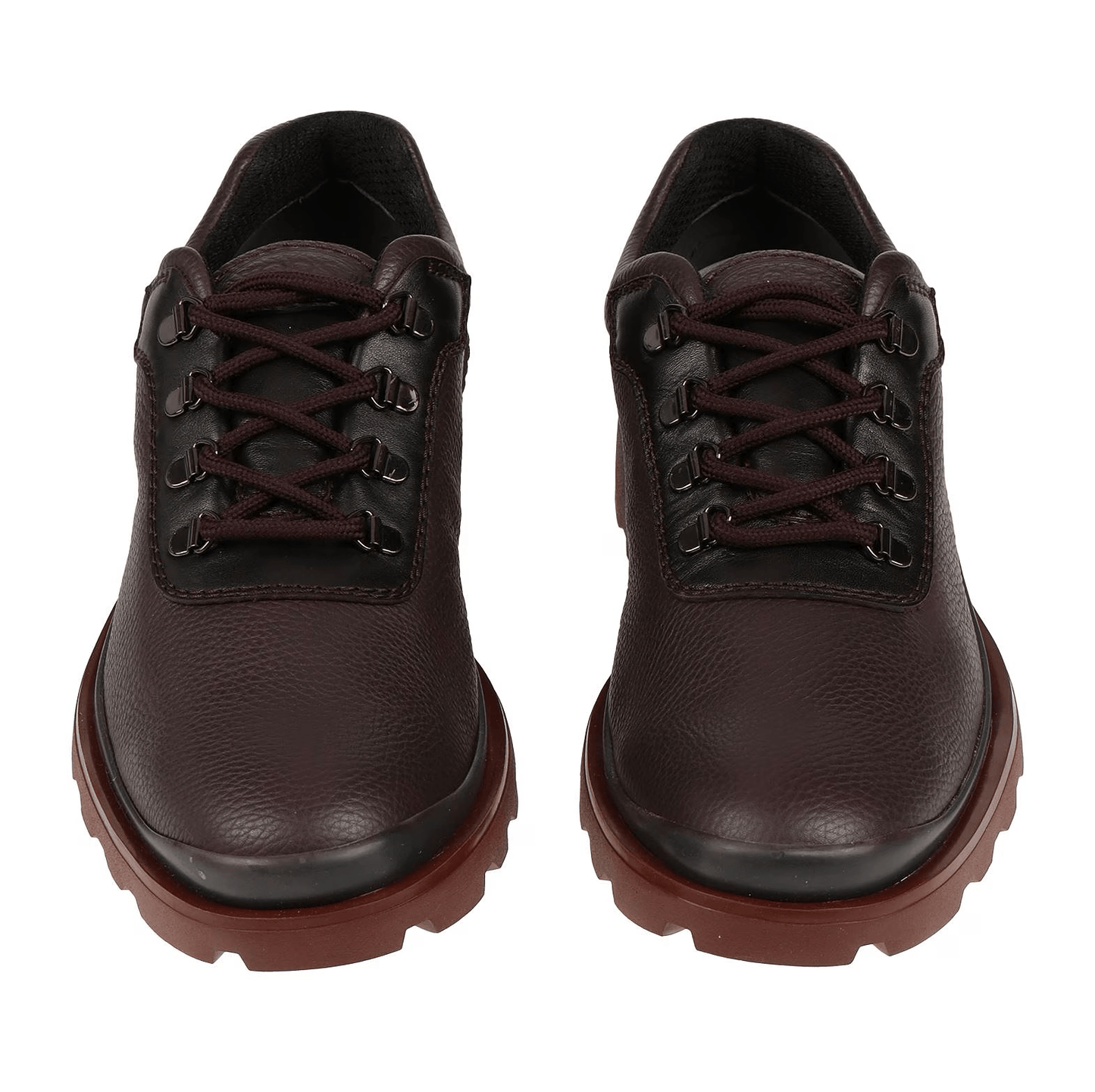 TOD'S Stringate in Pelle Martellata 160Y1X00X100 in pelle marrone con suola nera e dettagli bicolore.