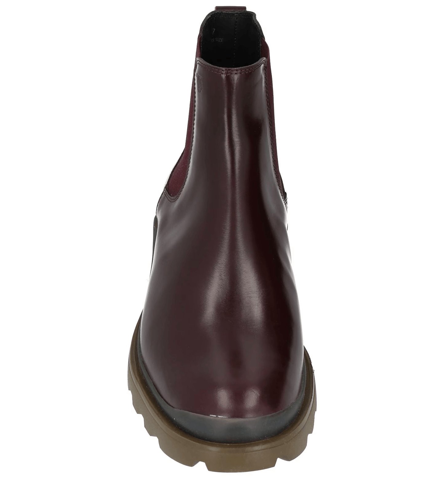 Tod's Stivaletti Chelsea Marrone 160Y4X00X100, stivaletti in pelle lucida con suola robusta e dettagli eleganti.