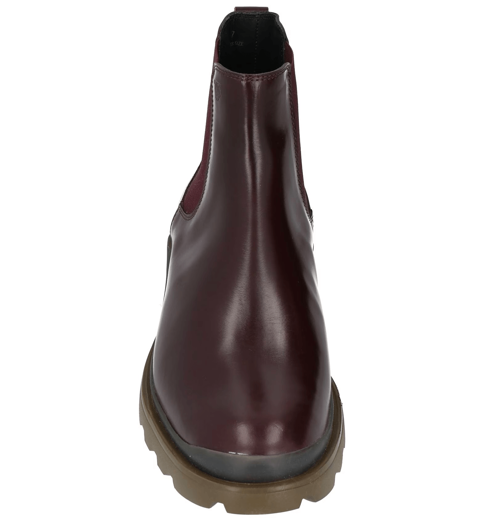Tod's Stivaletti Chelsea Marrone 160Y4X00X100, stivaletti in pelle lucida con suola robusta e dettagli eleganti.