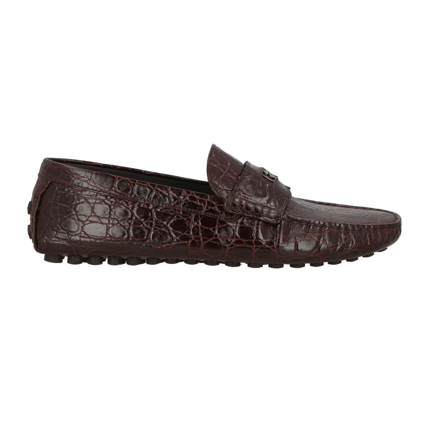 ROBERTO CAVALLI Car Shoes in Pelle Stampa Coccodrillo