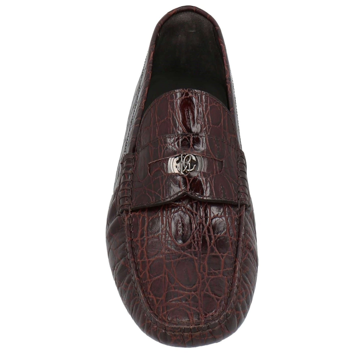ROBERTO CAVALLI Car Shoes in Pelle Stampa Coccodrillo