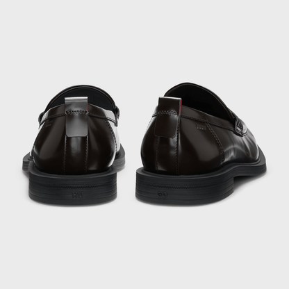 Retro dei BOSS mocassini uomo pelle leggeri, eleganti e confortevoli, in pelle liscia di alta qualità.