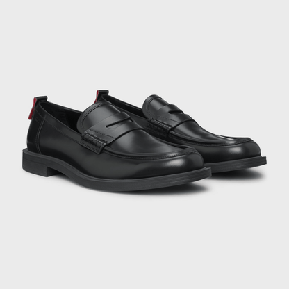 BOSS Mocassini Uomo Pelle Leggeri Made in Italy, mocassini neri eleganti con suola leggera per comfort e stile.