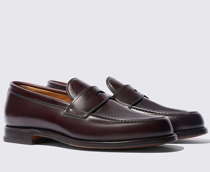 Mocassini Penny Loafer Marrone in Pelle di Vitello - Artigianali Italiani, eleganti scarpe in pelle marrone.