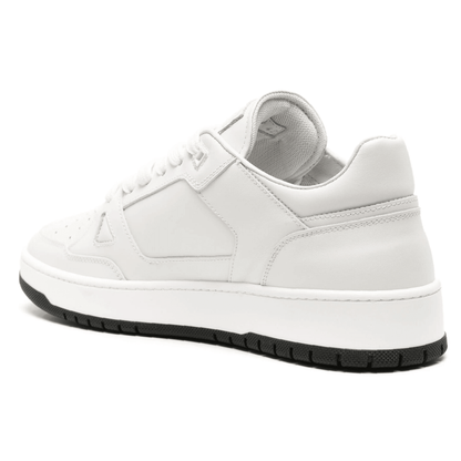 ROBERTO CAVALLI Sneakers in Pelle di Vitello premium bianche con logo in metallo elegante.