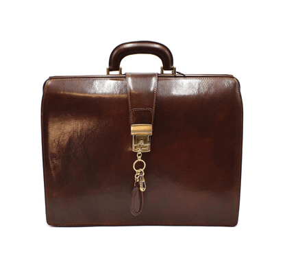 Borsa medico in cuoio Nero 250D9D02F100, cartella artigianale in vero cuoio toscano per medici.