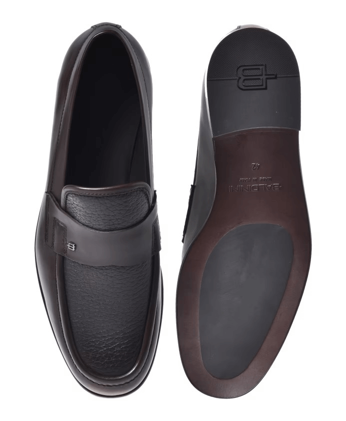 Mocassini uomo pelle Baldinini in autentica pelle maronne, eleganti e confortevoli, Made in Italy.