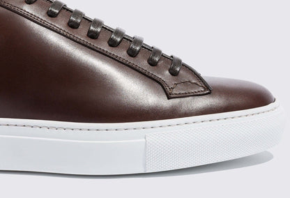 Sneakers Low Top in Pelle di Vitello Marrone — Artigianali Collection CMI, realizzate in pelle marrone scuro.