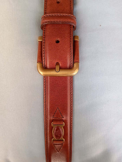 cintura in vitello eleganza italiana con fibbia dorata, lunghezza regolabile, made in Italy