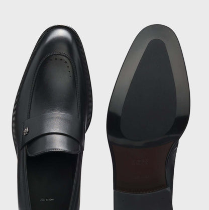 Mocassini in Pelle Lucida nera — Esclusiva Collection CMI, eleganti e comodi, realizzati in Italia.
