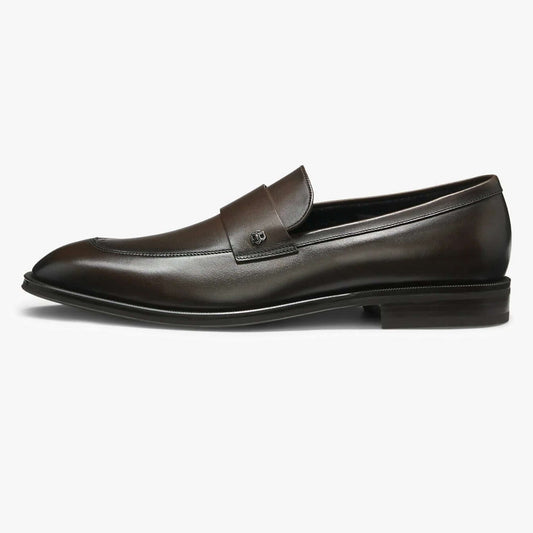 Mocassini in Pelle Lucida Marrone — Esclusiva Collection CMI, eleganti e confortevoli, realizzati in pelle lucida.