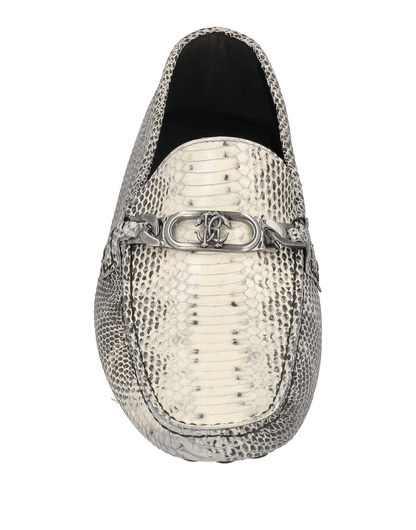 Roberto Cavalli Mocassini in Pelle - Stampa Serpente, mocassini eleganti in pelle stampata.