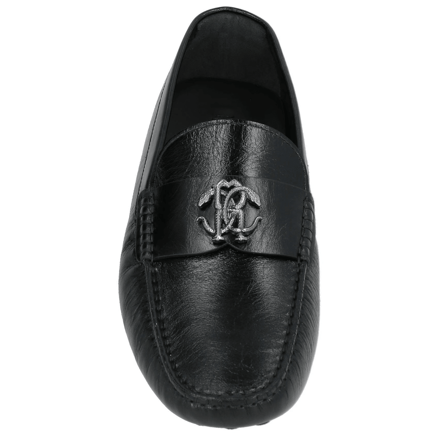 Roberto Cavalli Mocassini in Pelle Nera – eleganti car shoes in pelle nera con suola a gommini.