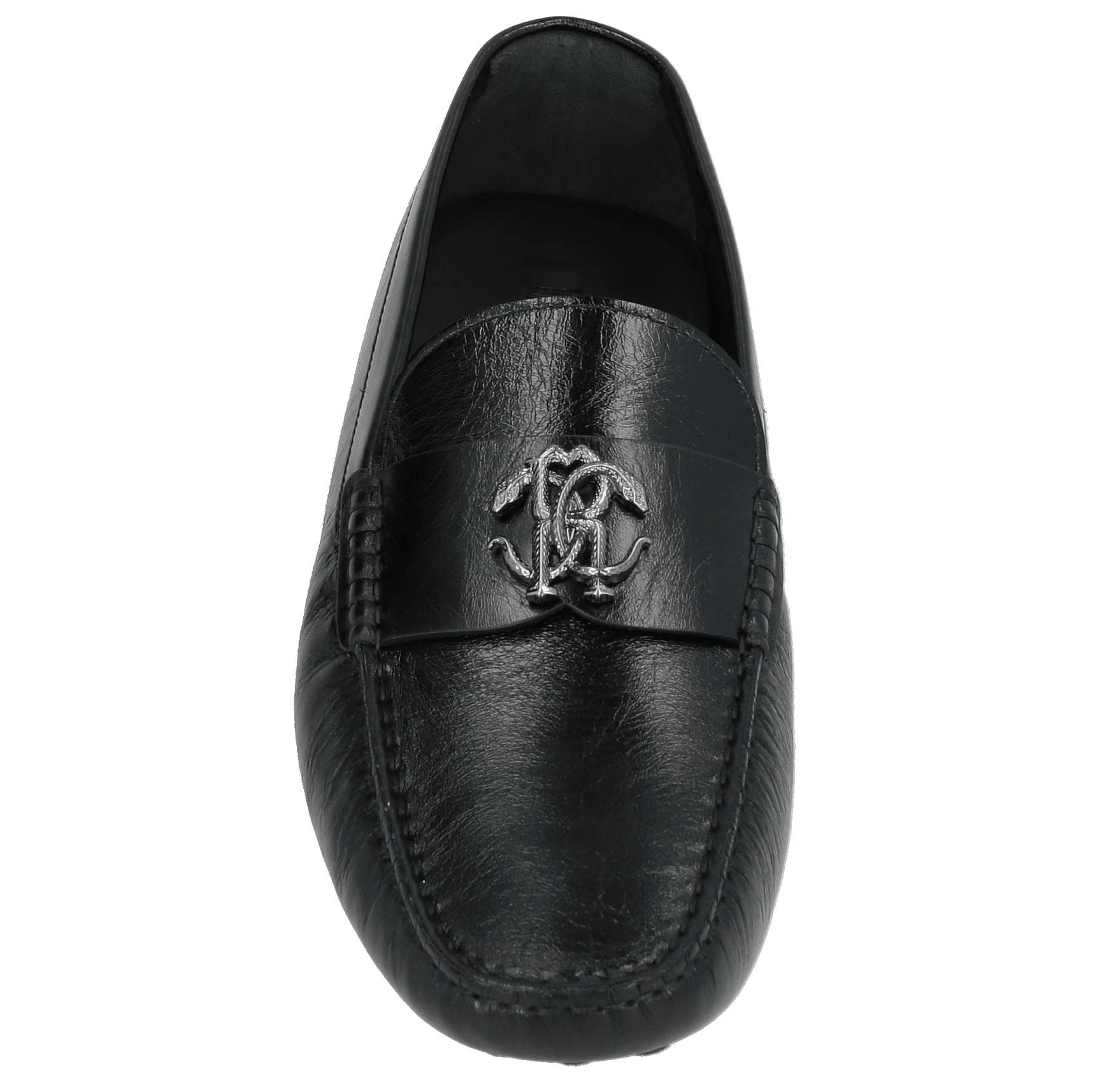 Roberto Cavalli Mocassini in Pelle Nera – eleganti car shoes in pelle nera con suola a gommini.