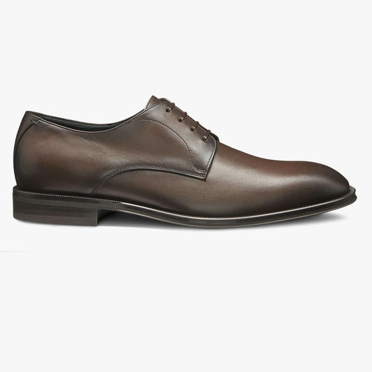 Derby in Pelle Marrone Scuro — Esclusiva Collection CMI, elegante scarpa in pelle marrone scuro con punta tonda e lacci.