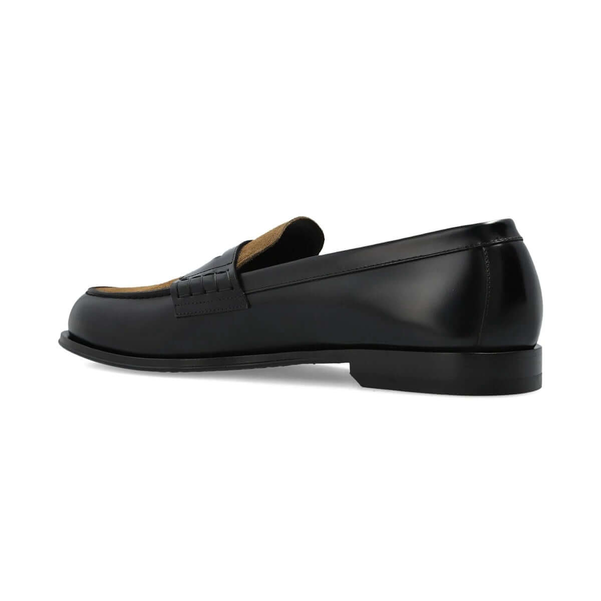 DSQUARED2 Mocassini in Pelle Nappa Nera, eleganti mocassini slip-on neri con tomaia in suede, design contemporaneo.