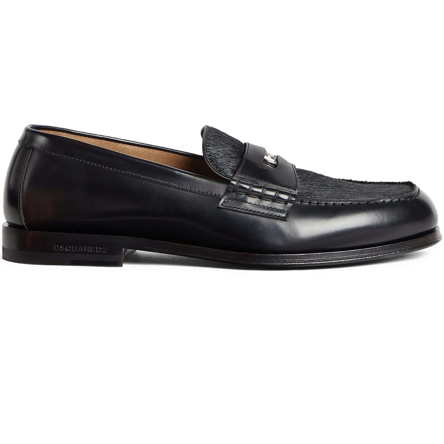 DSQUARED2 Mocassini in Pelle Nera