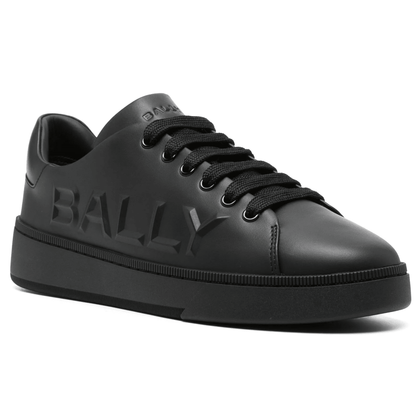 sneakers Bally in pelle di vitello 530Z5L02D100, in pelle nera con logo Bally in evidenza.