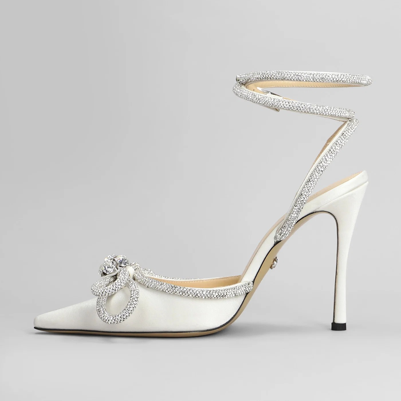 Décolleté in Seta con Strass e Tacco 11 cm — Collection CMI