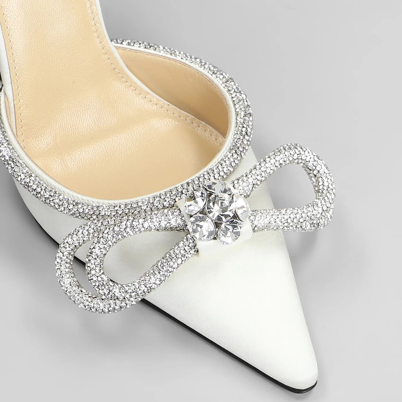 Décolleté in Seta con Strass e Tacco 11 cm — Collection CMI