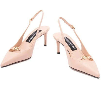 Dolce&Gabbana Slingback Capri in Pelle Nude con Tacco 6 cm