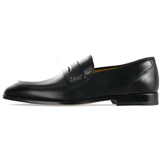 BALLY Mocassini in Pelle di Vitello - Elegante mocassino in pelle nera, perfetto per ogni occasione.